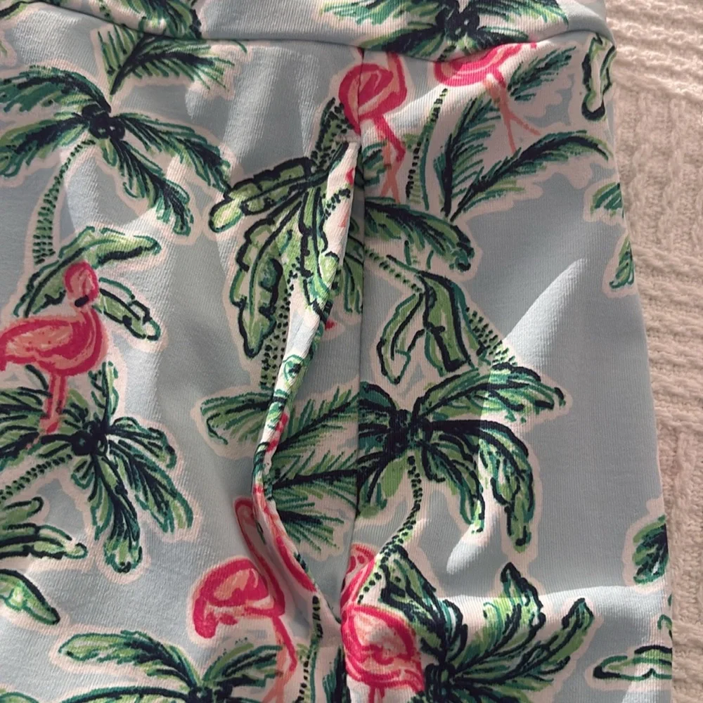 SanSoleil's SolStyle XS Light Blue Flamingo Print Golf Skirt Skort UV50 - Picture 2 of 4